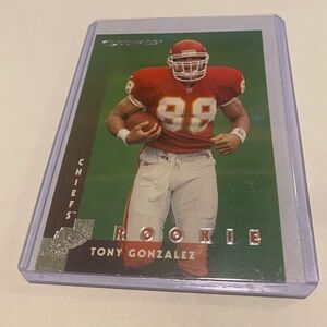 Tony Gonzalez RC Rookie 1997 Donruss Football Card Vintage Collectible